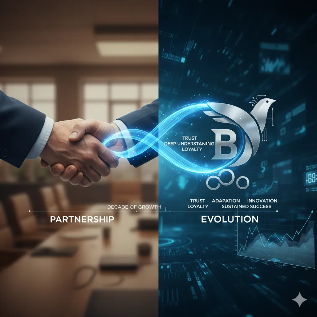 Long-term client partnerships and brand evolution